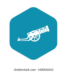 Cannon icon in simple style on a white background vector illustration