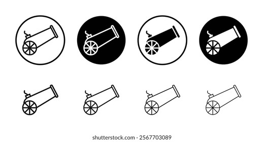 Cannon icon Symbol mark in filled style