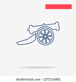 Cannon icon. Vector concept illustration for design.