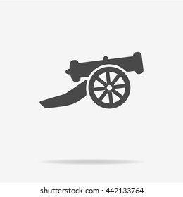 Cannon icon. Vector concept illustration for design.