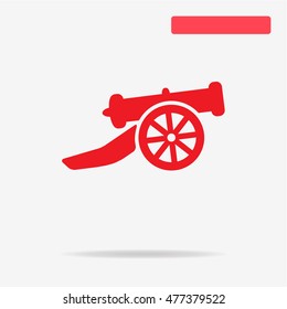 Cannon icon. Vector concept illustration for design.