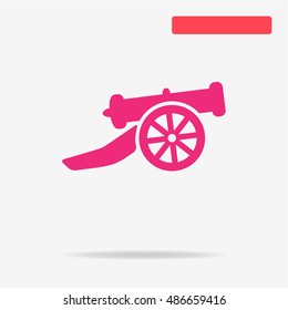 Cannon icon. Vector concept illustration for design.
