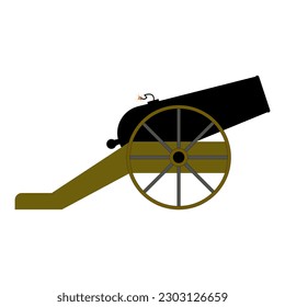 Diseño vectorial de icono de cañón, perfecto para sus diseños de temática militar