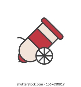cannon icon vector filled outline style design