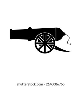 cannon icon vector. guns of war, gunfire, thrower of bullets. can be used for company logos, application symbols, and more
