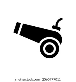Cannon icon vector illustration. Concept of war, weapon, and defense.