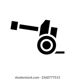 Cannon icon vector illustration. Concept of war, weapon, and history.