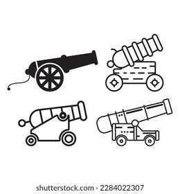 diseño del logotipo de ilustración de vector de icono de canon