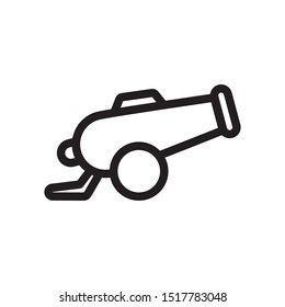 Cannon icon vector. Cannon logo illustration. Simple design on white background.