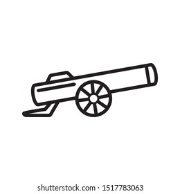 Cannon icon vector. Cannon logo illustration. Simple design on white background.
