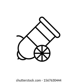 cannon icon vector outline style design