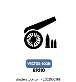 cannon icon, war vector eps10
