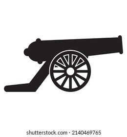 Cannon icon. War, weapon icon vector image.