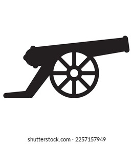 Icono de cañón. Guerra, imagen vectorial de icono de arma.
