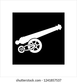 Cannon Icon, Weapon Icon, Old Style Vector Art Illustration