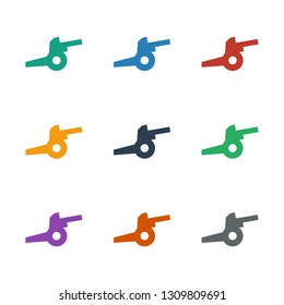 cannon icon white background. Editable filled cannon icon from war. Trendy cannon icon for web and mobile.