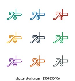 cannon icon white background. Editable outline cannon icon from war. Trendy cannon icon for web and mobile.