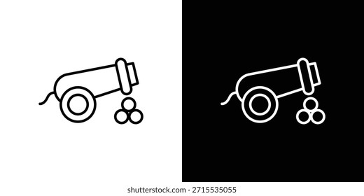 Iconos de cañón para Elementos UI. Ilustración vectorial de alta calidad.