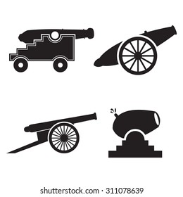 Cannon icons vector