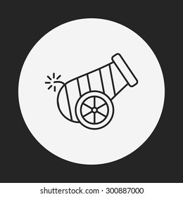 Cannon line icon