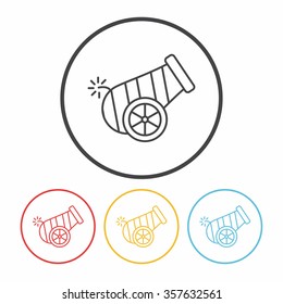 Cannon line icon