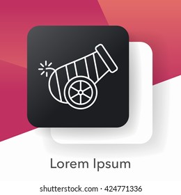 Cannon line icon