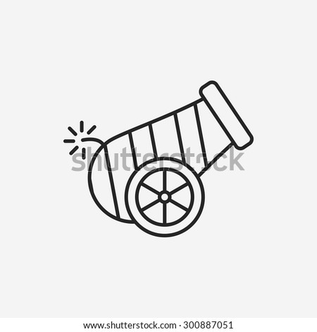 Cannon line icon