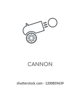 Cannon linear icon. Cannon concept stroke symbol design. Thin graphic elements vector illustration, outline pattern on a white background, eps 10.