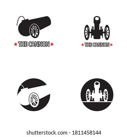 Plantilla vectorial de diseño de logotipo de cañón