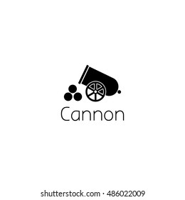 cannon logo graphic design concept. Editable cannon element, can be used as logotype, icon, template in web and print 