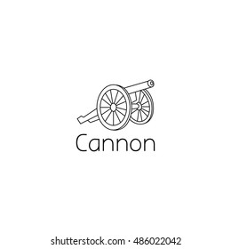 cannon logo graphic design concept. Editable cannon element, can be used as logotype, icon, template in web and print 