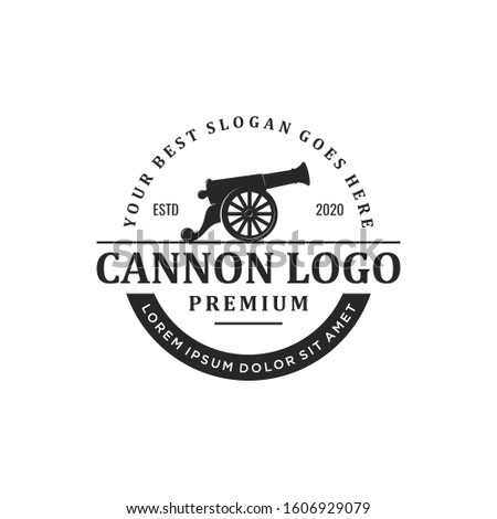 cannon logo inspiration.flat design.vector illustration concept