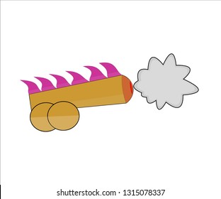 Cannon minimalistic cartoon