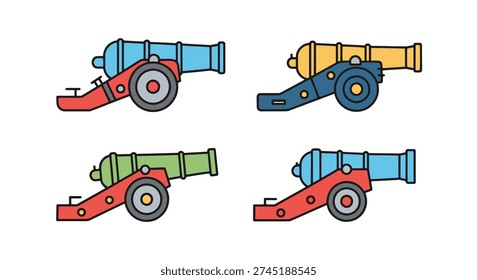 Cannon Model Line colorful modern art vector