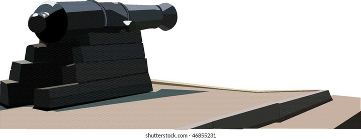 cannon on a pier