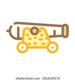 vector de icono de color pirata cannon. signo pirata cannon. ilustración de símbolo aislado
