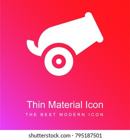 Cannon red and pink gradient material white icon minimal design