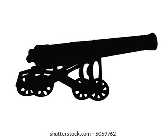 Cannon Silhouette Stock Vector (Royalty Free) 5059762 | Shutterstock