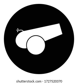 Cannon einfache Ikone. Flachdesign