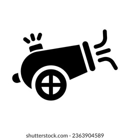 cannon solid icon illustration vector graphic