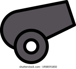 icono de línea de color de vector canon