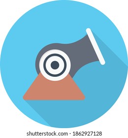 cannon vector flat colour icon