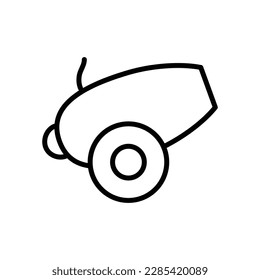 signo de bomba de icono de vector de canon
