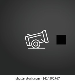 Cannon vector icon. Cannon concept stroke symbol design. Thin graphic elements vector illustration, outline pattern for your web site design, logo, UI. EPS 10.