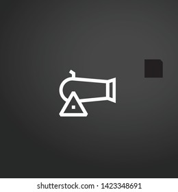 Cannon Vektorillustration Symbol. Cannon Concept Strich Symbol Design. Dünne grafische Elemente Vektorillustration Illustration, Konturmuster für Ihr Webdesign, Logo, UI. EPS10.