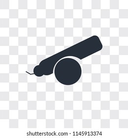 Cannon vector icon isolated on transparent background, Cannon logo concept