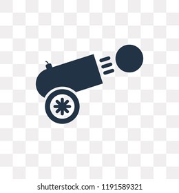 Cannon vector icon isolated on transparent background, Cannon transparency concept can be used web and mobile