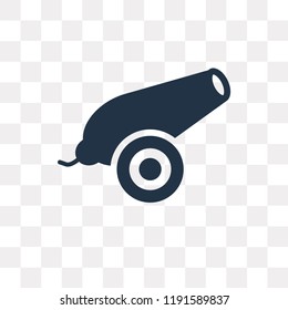 Cannon vector icon isolated on transparent background, Cannon transparency concept can be used web and mobile
