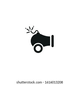 cannon vector icon on white background