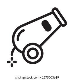 cannon vector icon in outline style